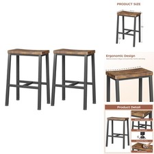 Homeiju Bar Stools, Counter Height Bar Stools Set 2, 23.6 Inch Saddle Stools