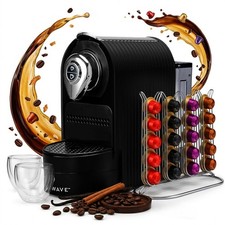 ChefWave Espresso Machine for Nespresso Compatible Capsule Holder Cups Black