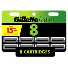 Gillette Men Razor Blade Refills with Exfoliating and Heated Razor - 8ct
