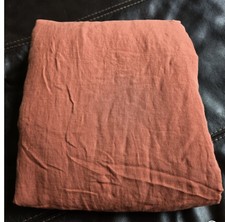 Brooklinen Washed Linen Duvet Cover King/Cal.King Terracotta Retails $399 #551