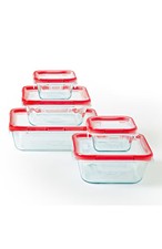 Pyrex 10pc FreshLock Glass Storage Set: Heat & Break-Resistant Microwave
