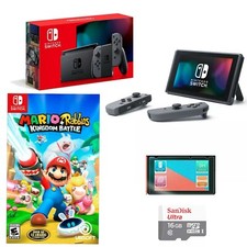 Nintendo Switch Console SUPER Bundle 💥 MarioGame + 16GB SD + SP 1 Yr Warranty (Excellent - Refurbished)