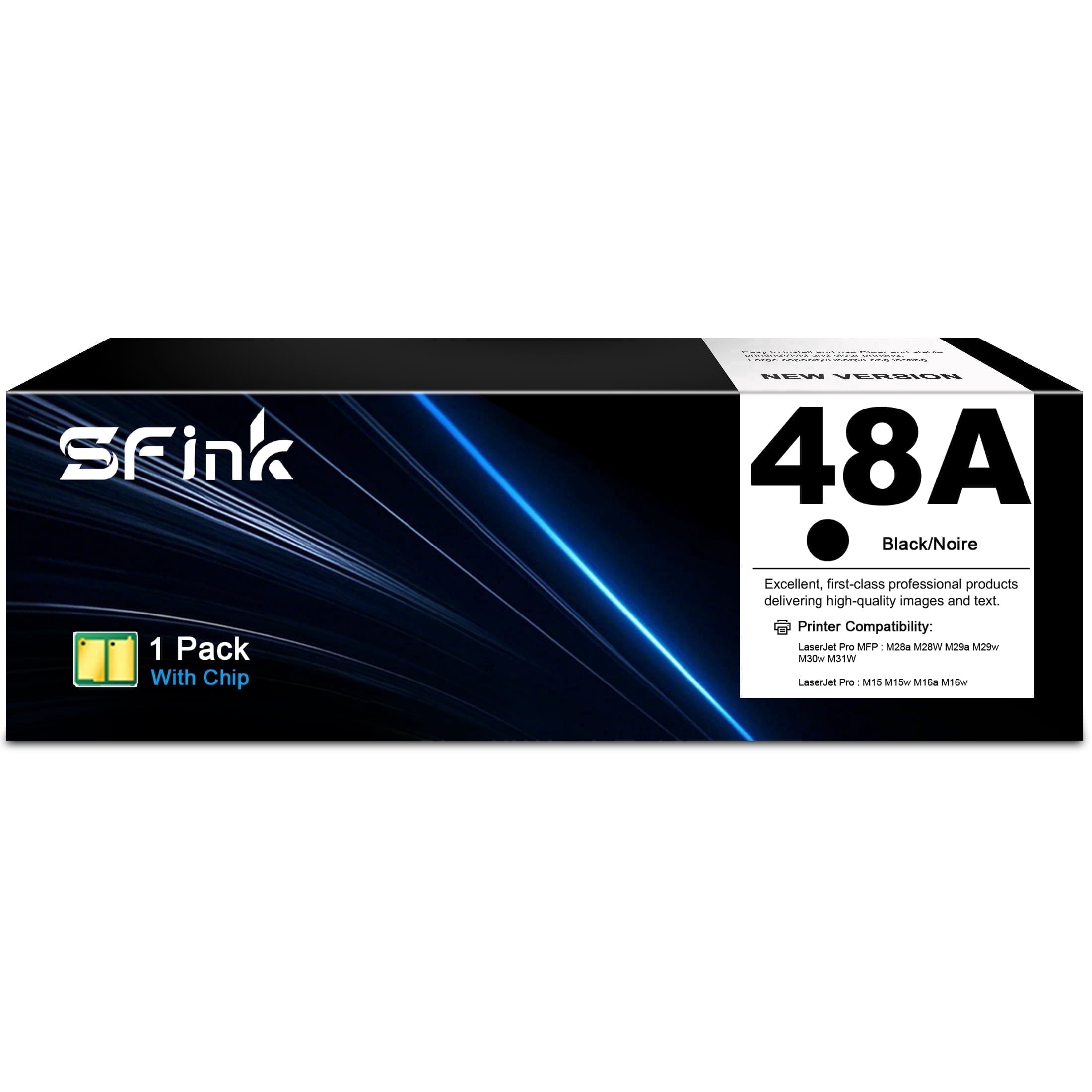 48A Toner Cartridges Black Compatible for HP48A CF248A for Pro M15w M15a M16w M16a M28w M29w M29a M30w Printer (1 Pack)