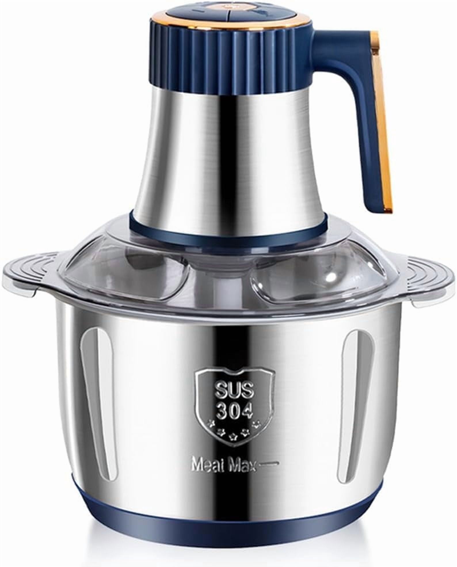 Electric Food chopper, Food Processors, Meat Grinder, 500W, 18/10 Stainless Steel, 3L Capacity,Vegetable Chopper,5-key Buttons,Quadruple-Layer 4 Blades,Suitable For Food processing and Chopping