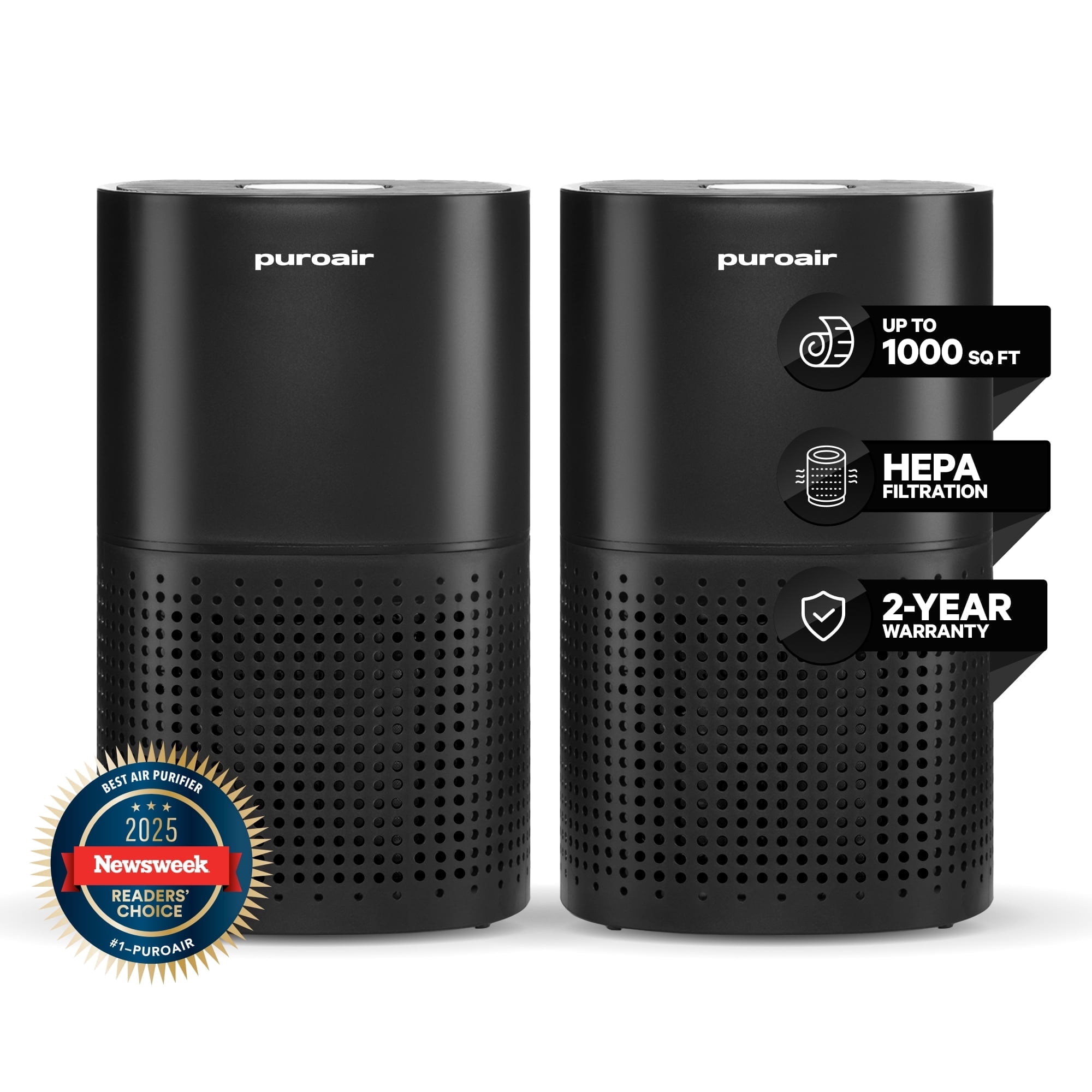 PuroAir 240 HEPA Air Purifiers for Home Large Rooms - Covers 1,000 sq ft (2 Pack)