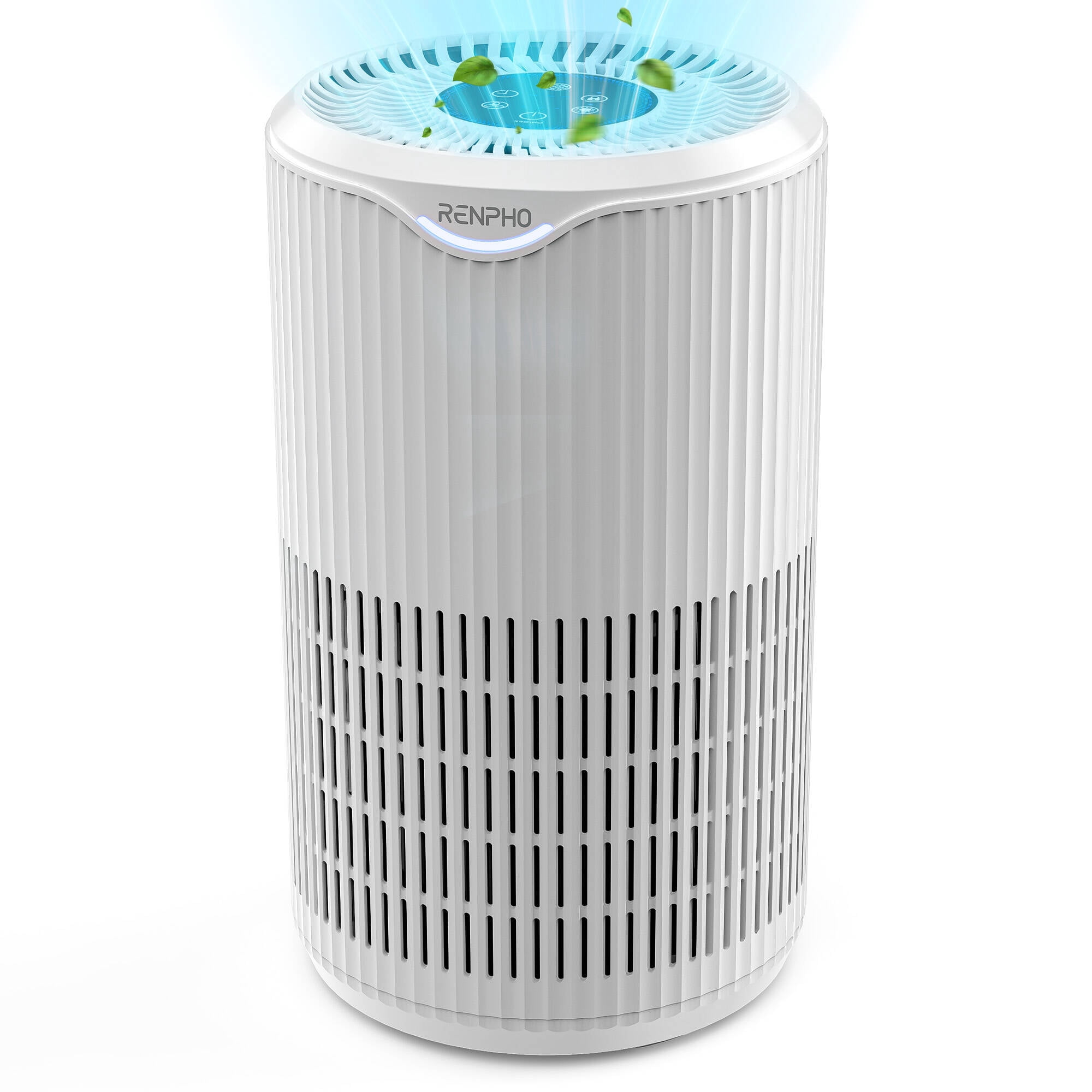 RENPHO HEPA Air Purifier for Large Room up to 1400 Sq.ft, Air Purifier for Allergies and Asthma with Sleep Mode, Remove 99.9% Smokers, Dust, Pet Hair, Odors, Pollen, Model HAU02-White
