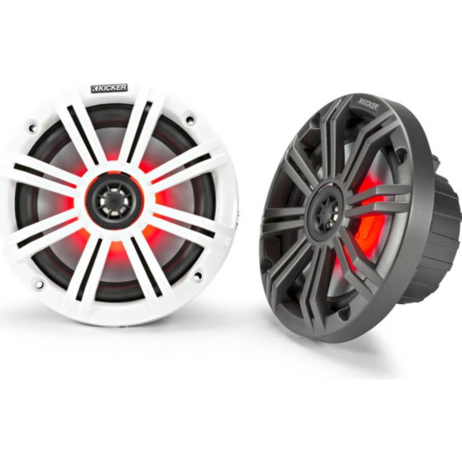 Kicker 45KM654L 6-1/2" 2-way marine speakers with LED lighting