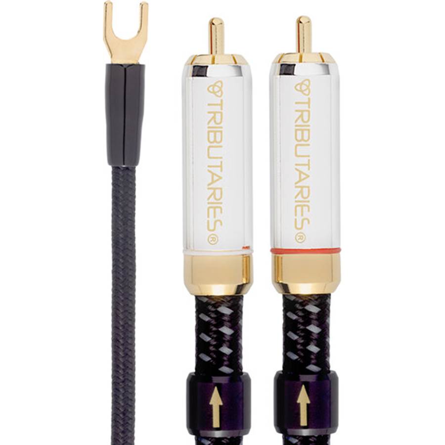 Tributaries Series 8 Model 8PC MKII Set of interconnect cables with RCA plugs and ground wire for turntables - 1 meter/3.3 feet