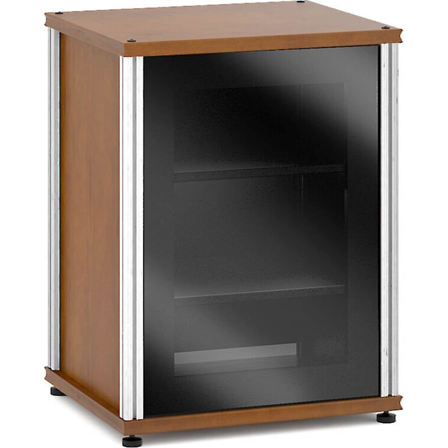 Salamander Designs Synergy System Model 303 Audio/video cabinet with tempered glass door, for TVs up to 40" - American Cherry with Aluminum Posts