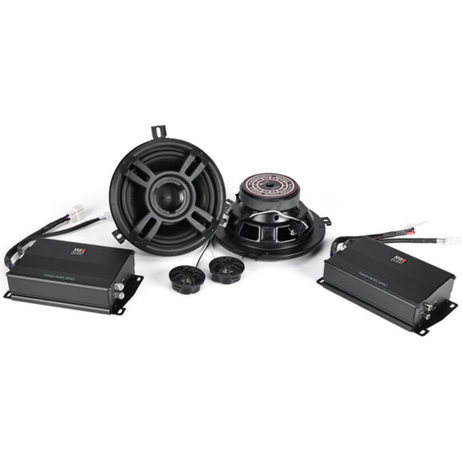 MB Quart MBQJK-STG2AH-1 Stage 2 Jeep audio system with 6-1/2" component speakers and two 400-watt amplifiers - fits 2007-18 Wrangler (JK)