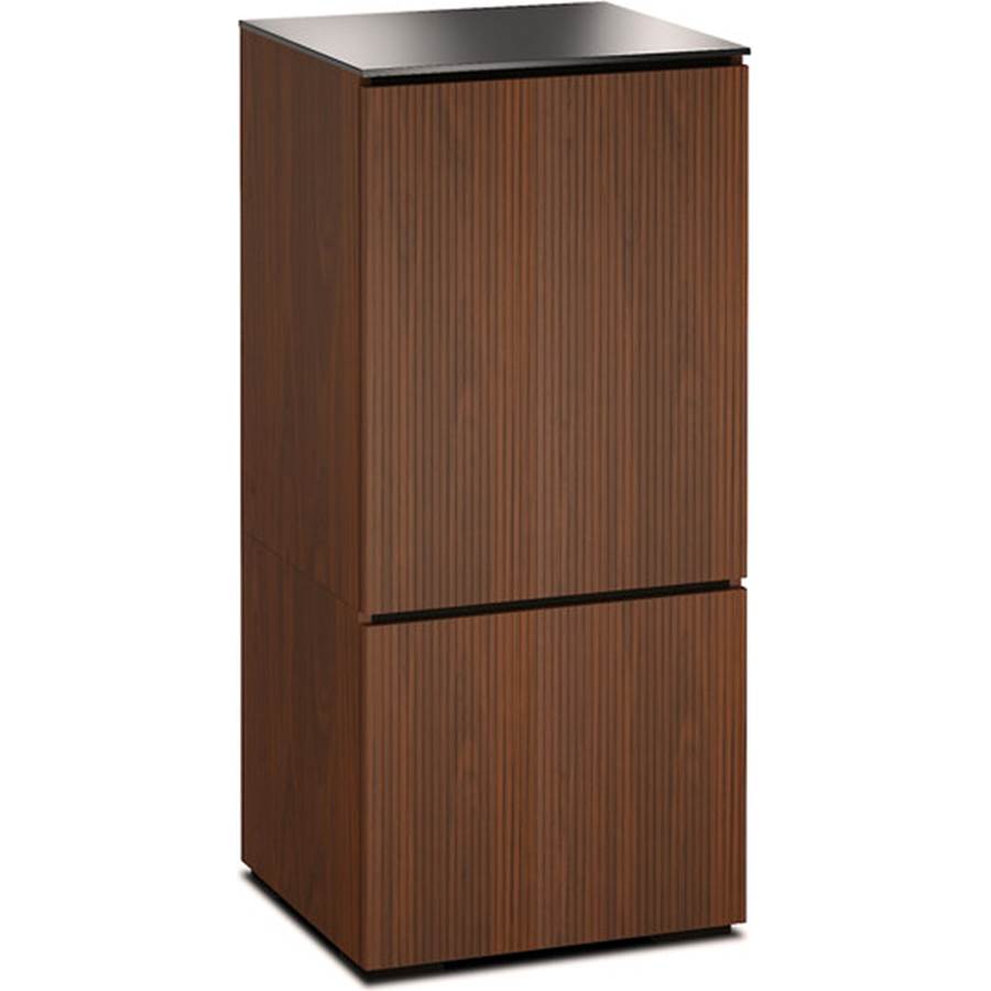 Salamander Designs Chameleon Collection Manhattan 517 A/V cabinet - Medium Walnut with Black Glass Top