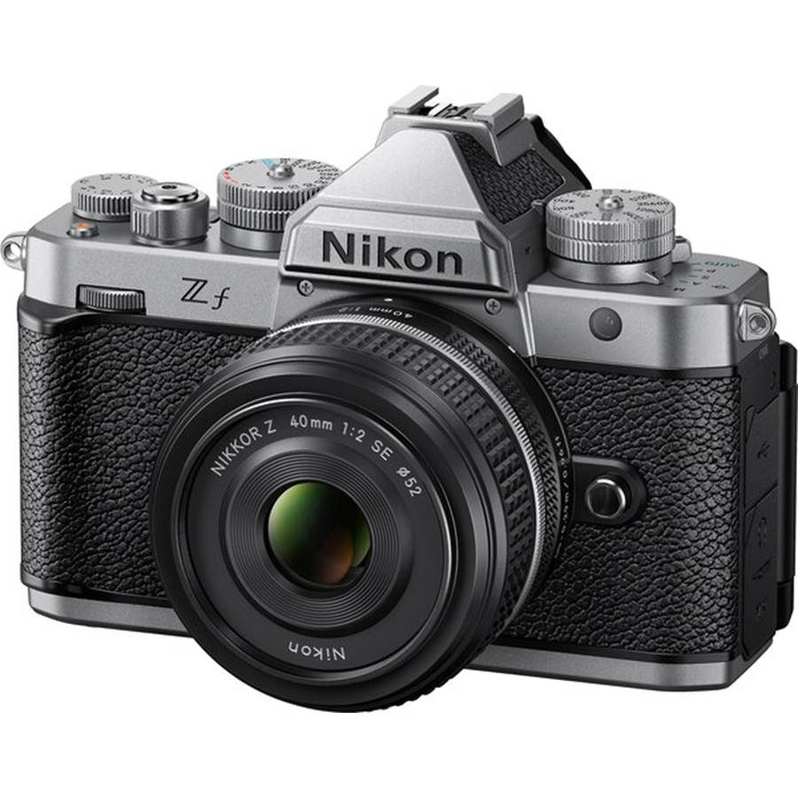 Nikon Z f 40mm Kit 24.5-megapixel full-frame retro-styled mirrorless camera with standard prime lens (Silver)