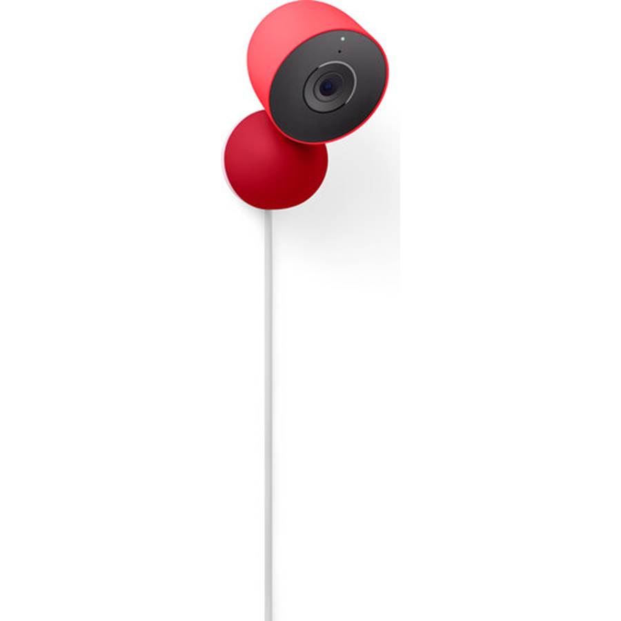 Google Nest Cam Indoor (Wired, 3rd Gen) Plug-in, AI-powered security camera with two-way audio - Berry