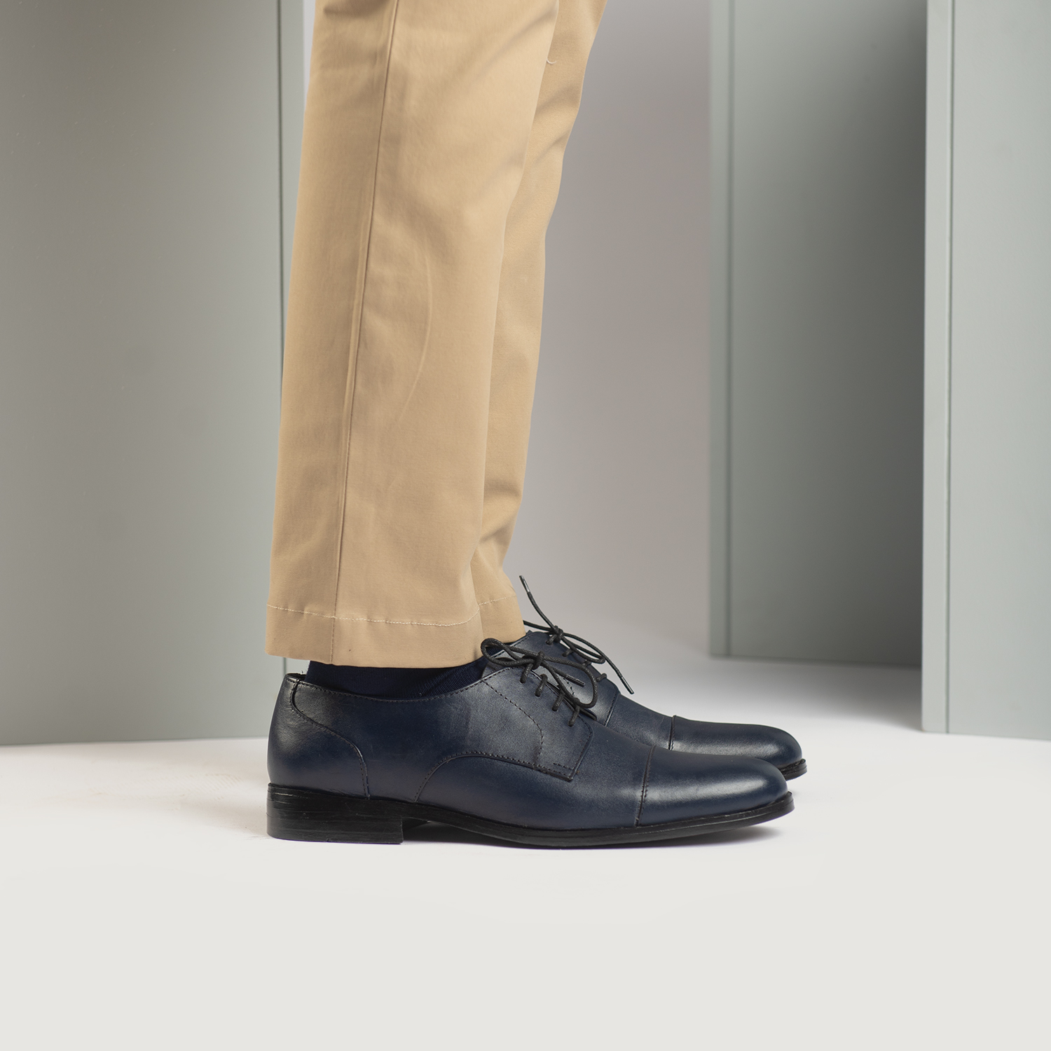 Attorney Derby Midnight Blue Leather Shoes