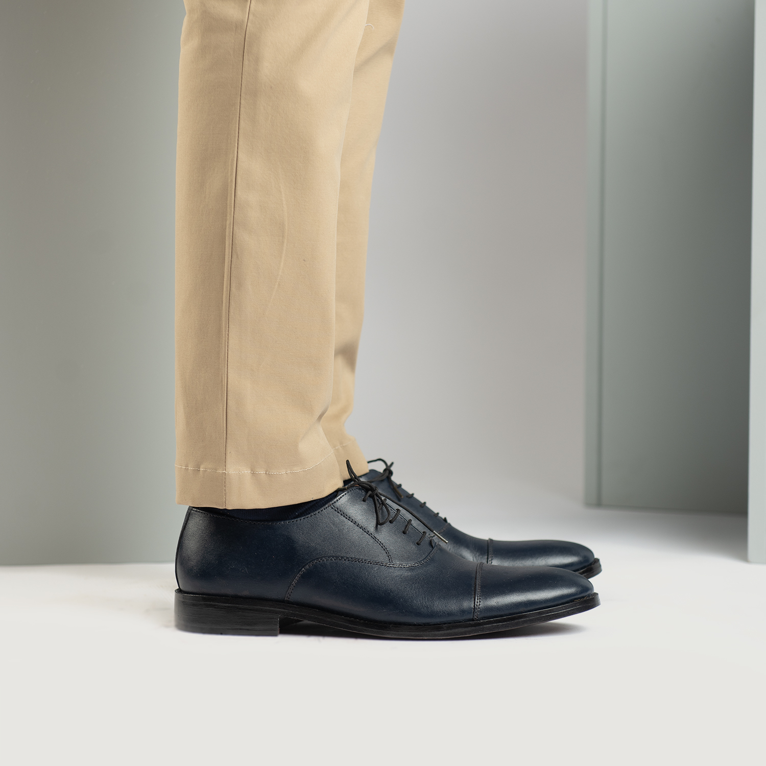 Professor Oxford Midnight Blue Leather Shoes