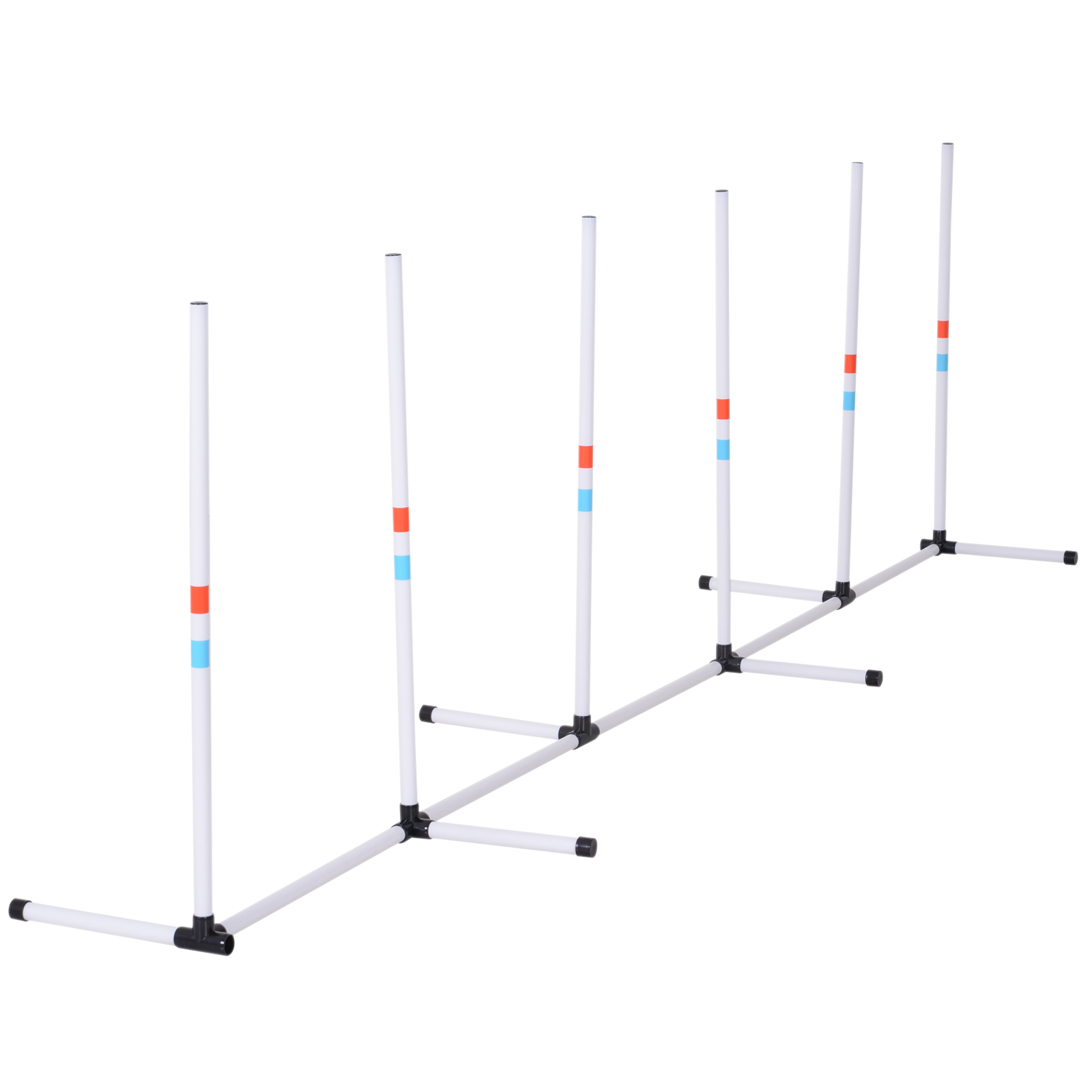 PawHut Sturdy Dog Weaves Poles Pet Speed and Agility Equipment Dogs Obstacle Outdoor w/ Storage Bag