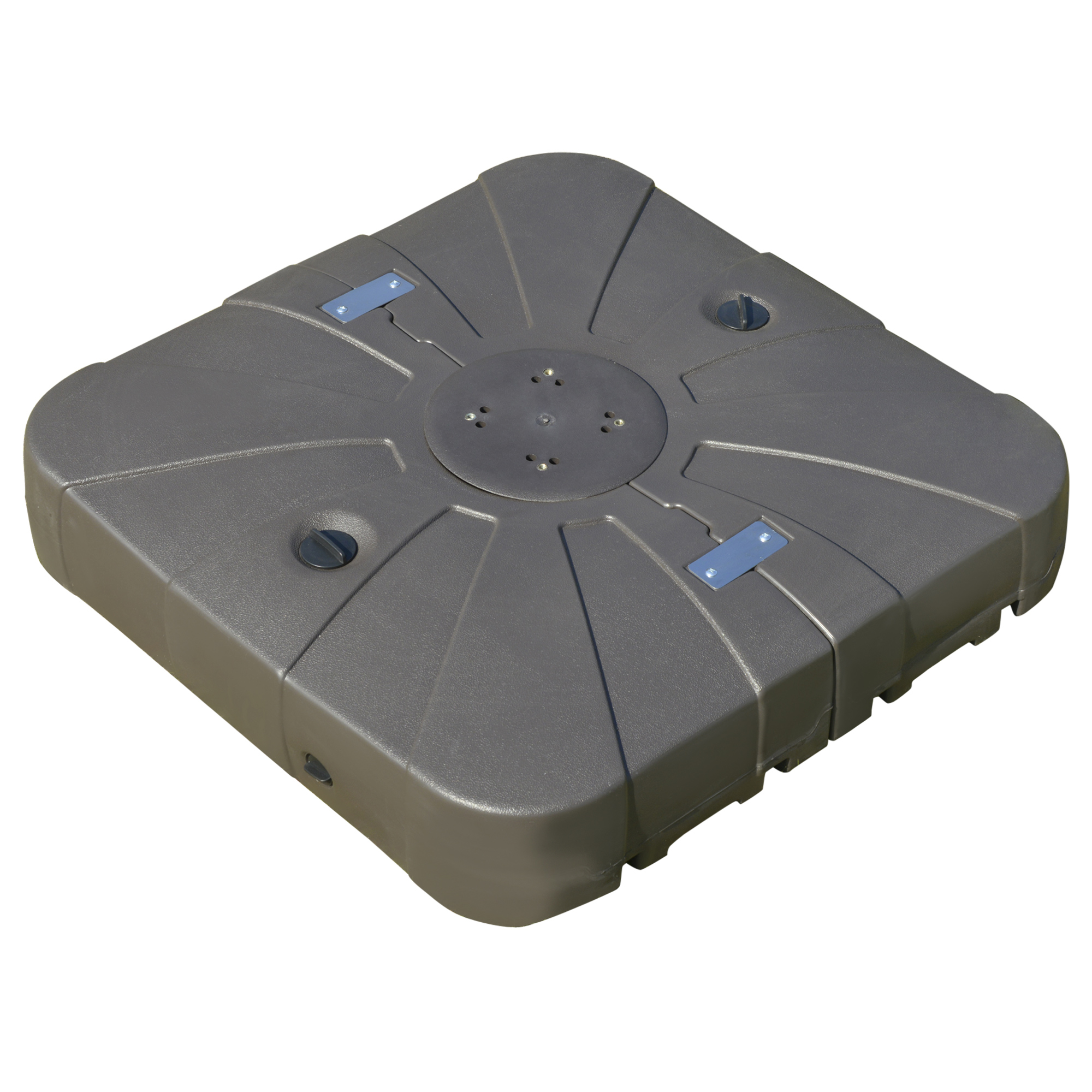 Outsunny Square Cantilever Patio Umbrella Base with 4 Wheels for Easy Moving, Heavy Duty Umbrella Stand Weight, 330 lb Capacity Sand or 286 lb Capacit