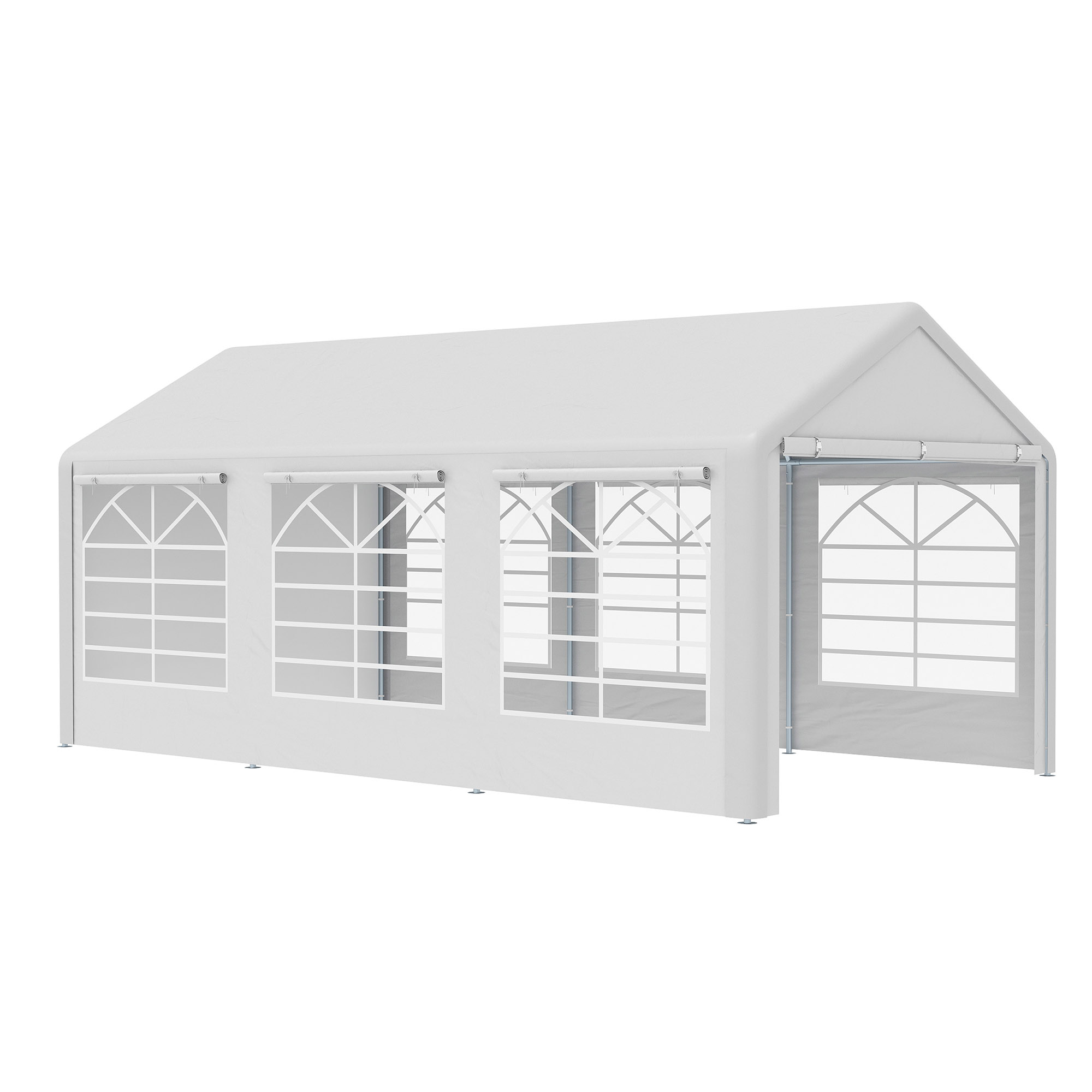 Outsunny 10' x 20' Heavy Duty Party Tent & Carport with Removable Sidewalls and Double Doors, Large Canopy Tent, Sun Shade Shelter, for Parties, Weddi
