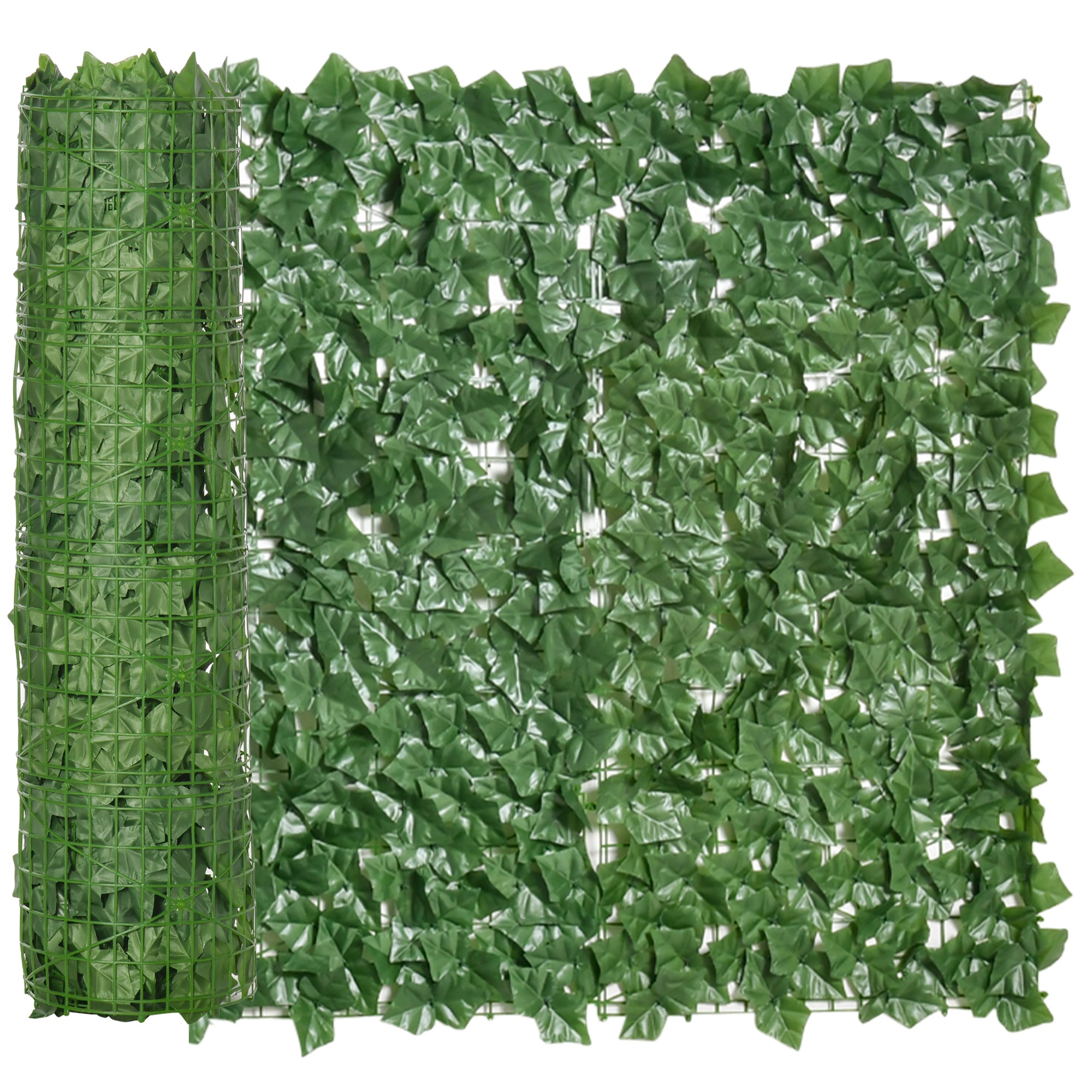 Outsunny Grass Wall Panels, 118" x 39" Artificial Grass Wall Decor, Greenery Backdrop Panels Wall, Dark Green