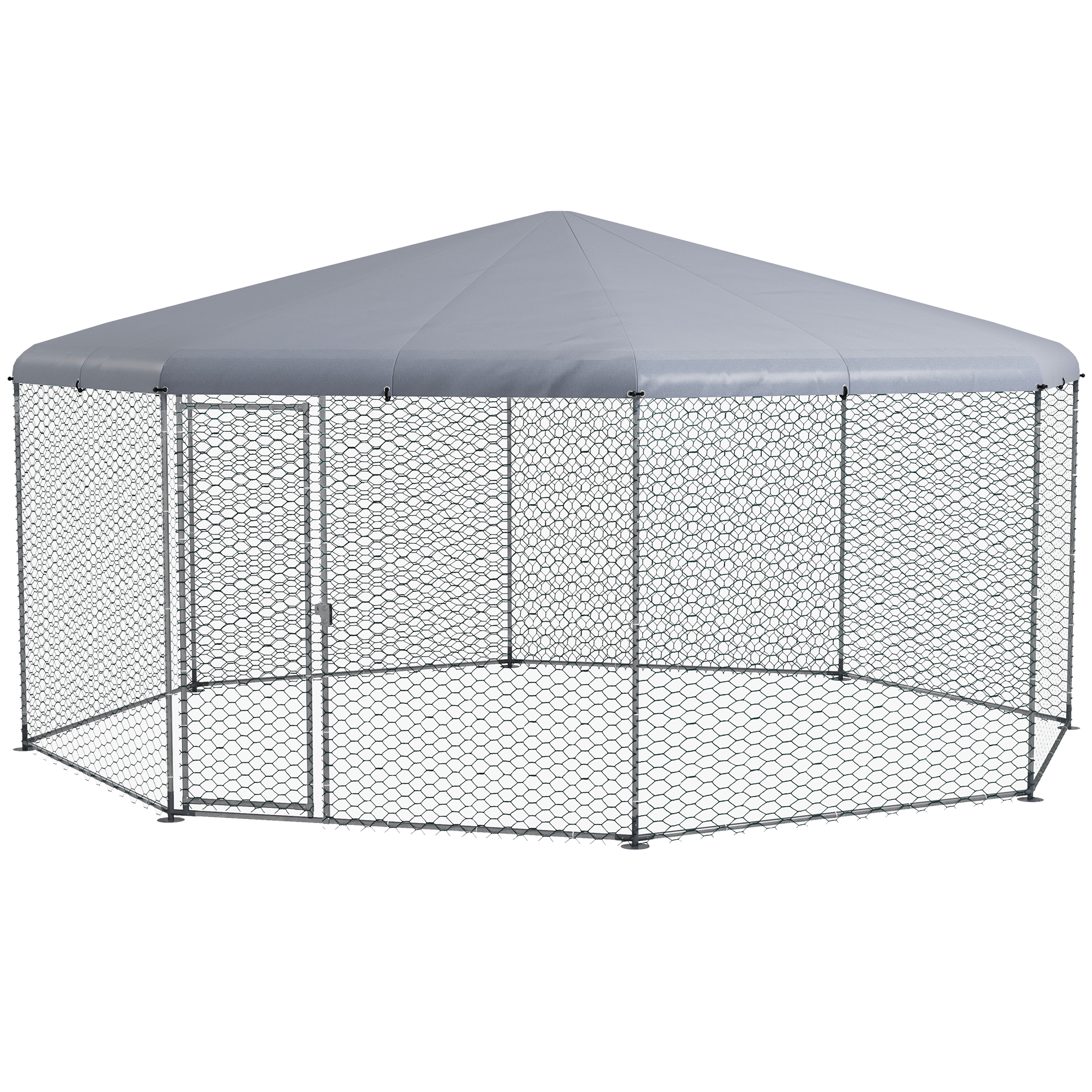 PawHut 17.1 ft x 15.7 ft Chicken Run for 19-25 Chickens with Cover