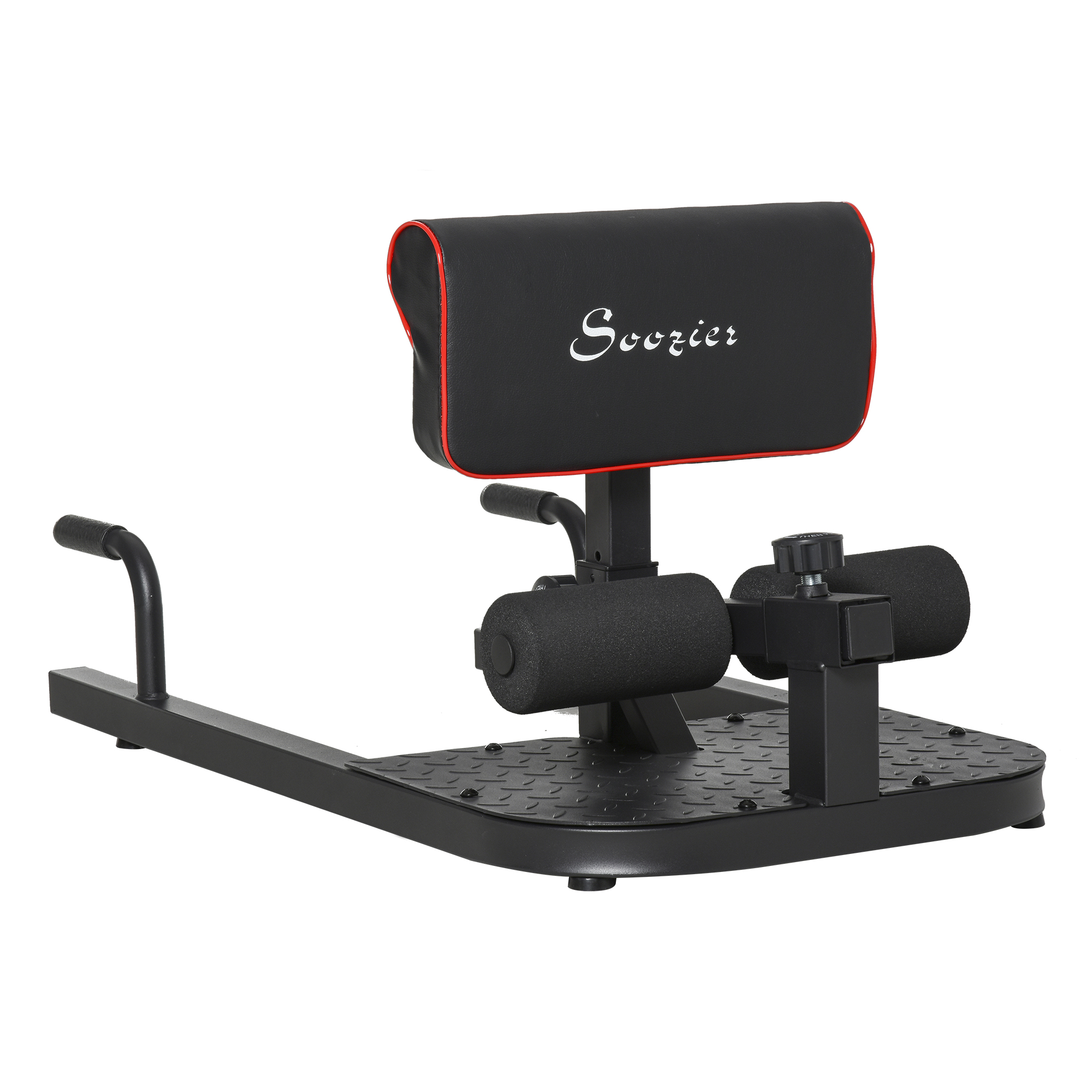 Soozier 3 in 1 Padded Push Up Sit Up Squat Machine Home Gym Fitness Equipment, Black