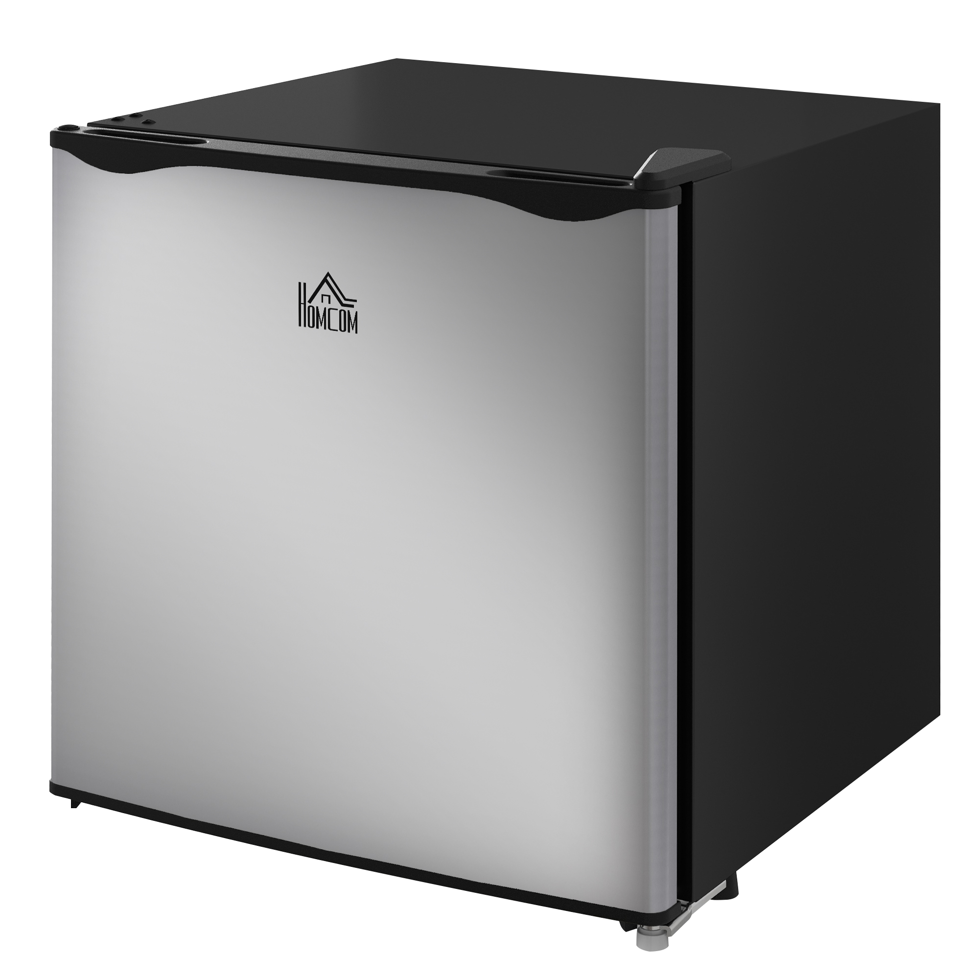 HOMCOM 1.1 Cu.Ft Countertop Mini Freezer, Compact Upright Freezer with Removable Shelves, Silver