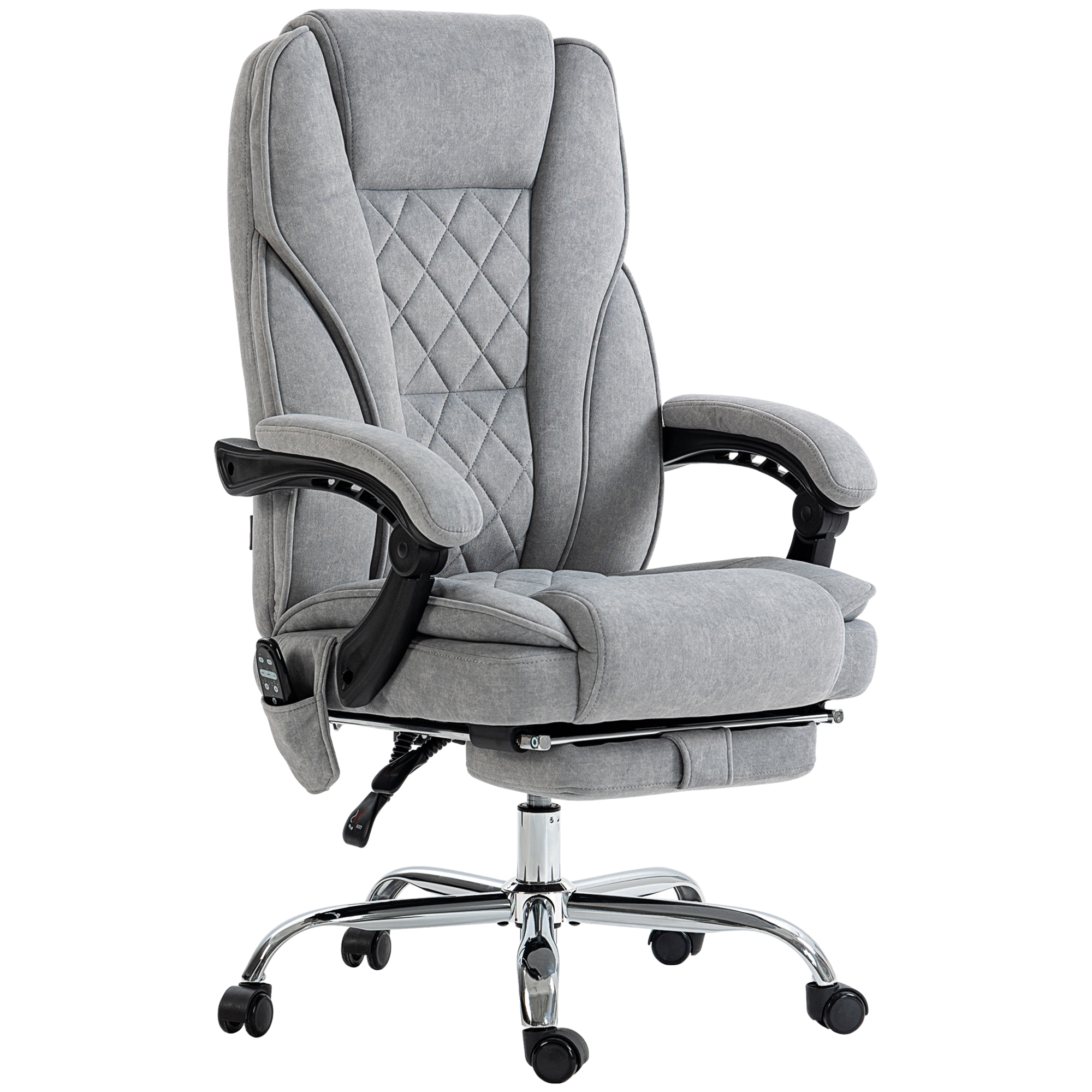 Vinsetto Massage Office Chair, Heated Reclining Computer Chair with Adjustable Height and Footrest
