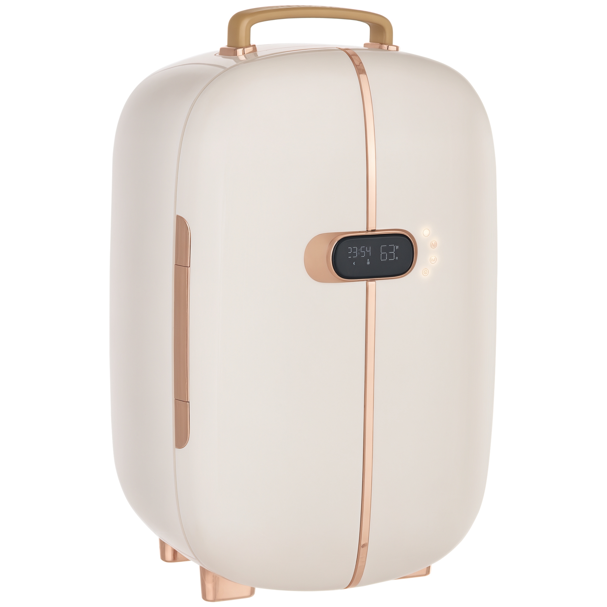 HOMCOM Portable Skincare Fridge with LED Display, 12L Mini Fridge for Beauty, Makeup and Cosmetics, Small Refrigerator Cooler for Bedroom, Home Office