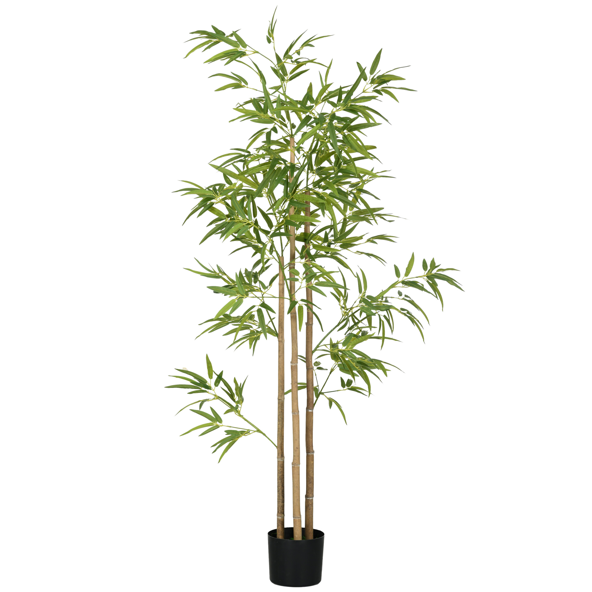 HOMCOM 6ft Artificial Tree, Indoor Fake Bamboo with Pot, for Home Office Living Room Decor