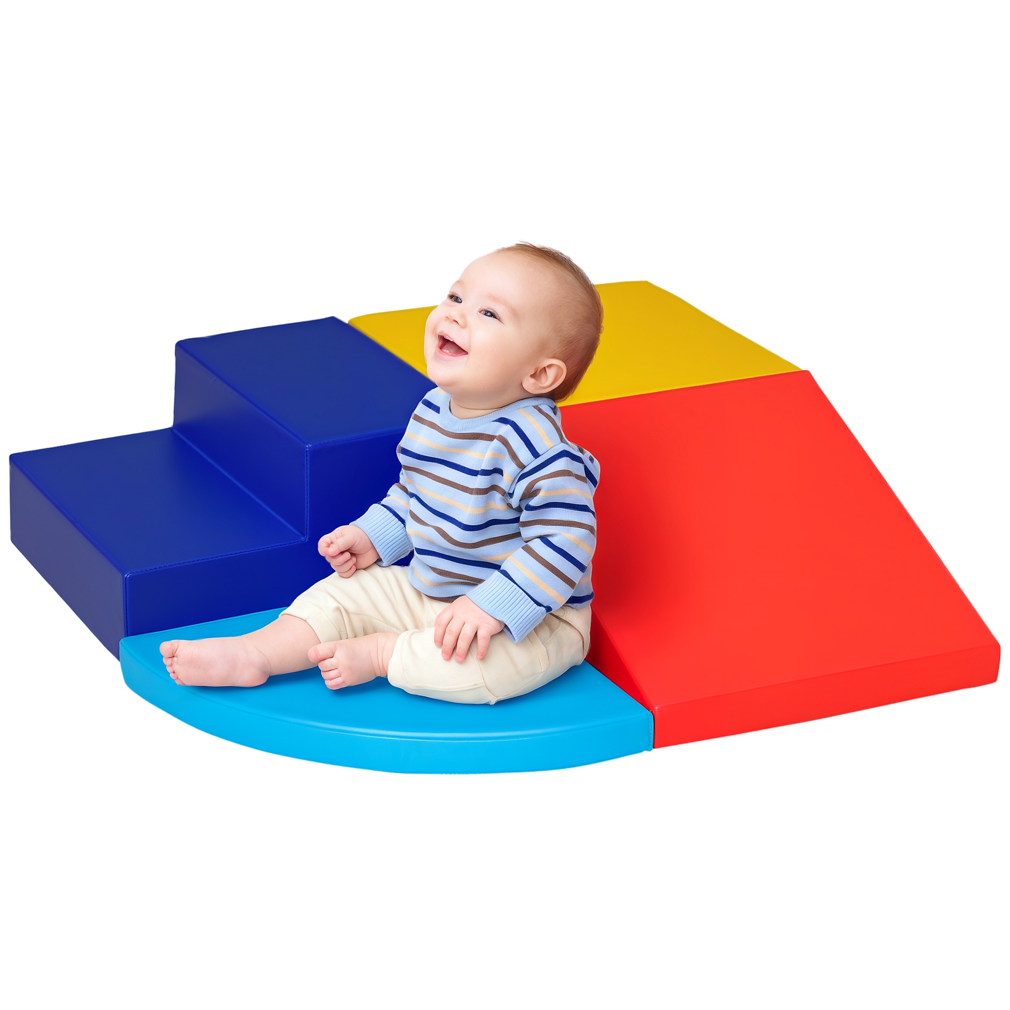 Qaba Foam Play Set for Toddlers and Children Crawling or Sliding, Multicolor