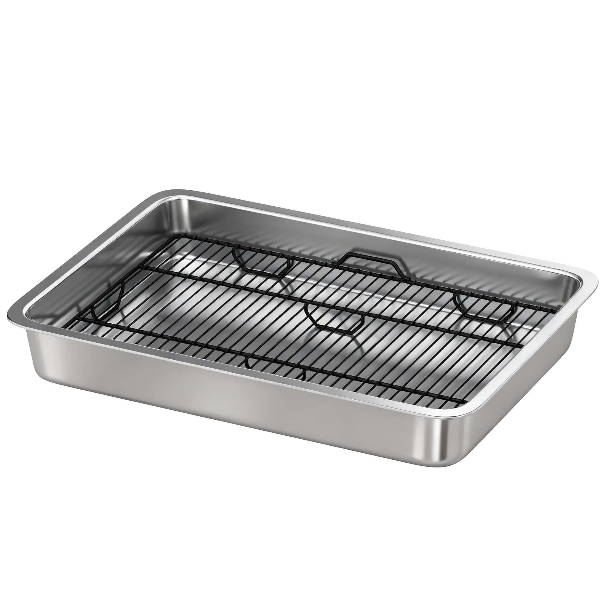 PawHut Dog Potty Tray Stainless Steel for Small and Medium Dogs, Dog Training Tray for Porch, Bathroom, Balcony, 28" x 20" x 4"