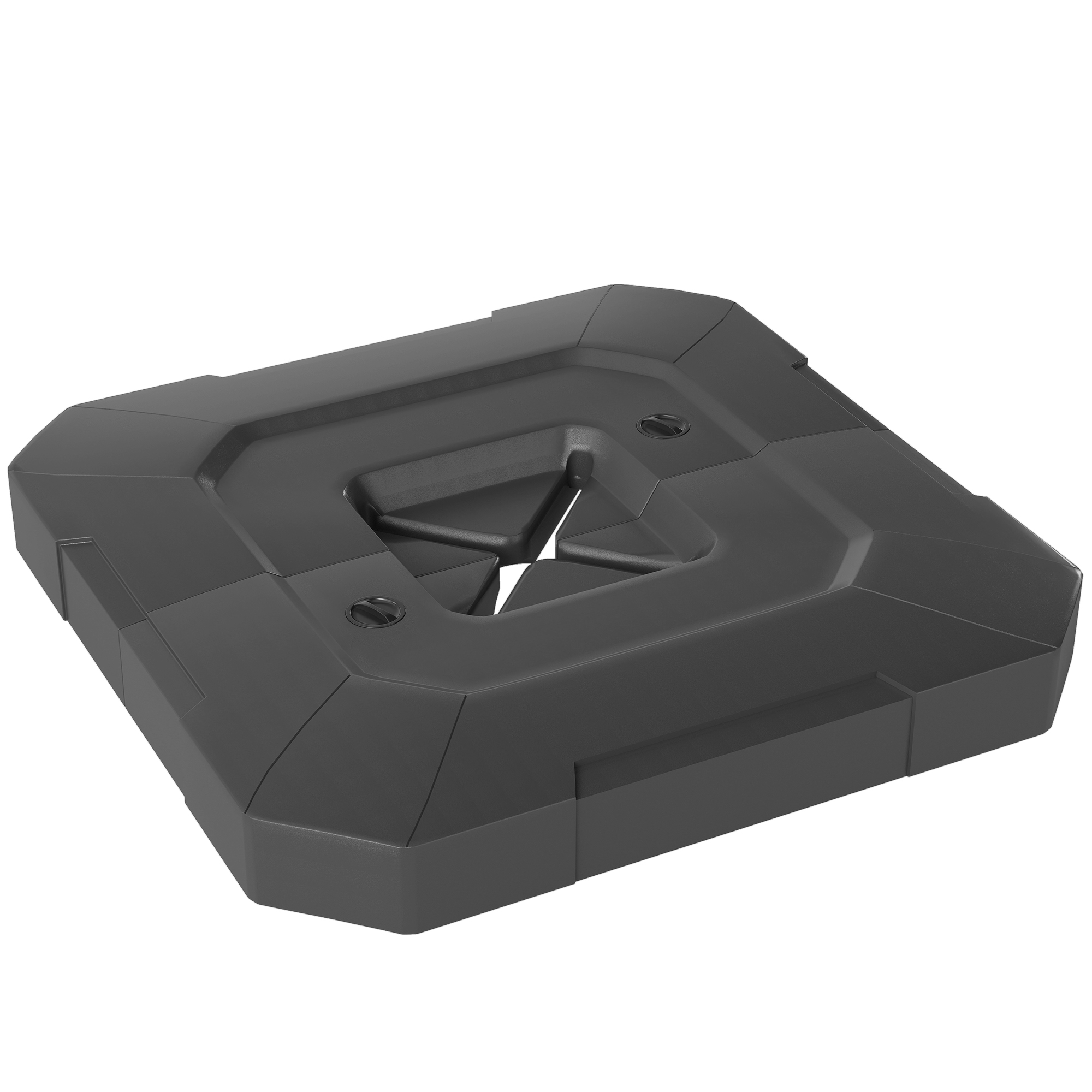 Outsunny 2-Piece Cantilever Umbrella Base Weight Set, 231 lb Water or Sand Fillable Outdoor Offset Umbrella Weights, Black