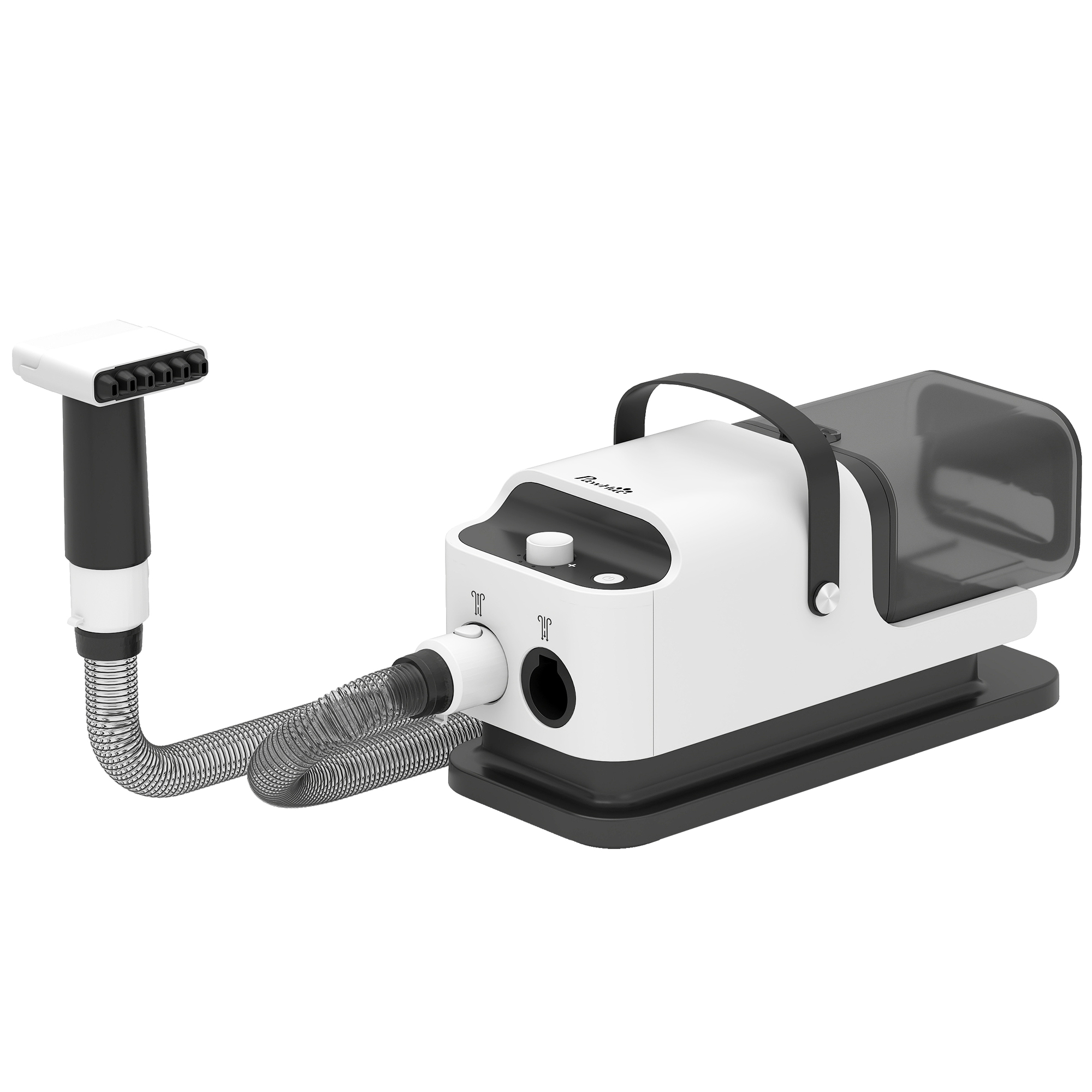 PawHut 5 in 1 Dog Grooming Vacuum & Dryer w/ Clipper, 50dB Low Noise, Adjustable Speed & Temp, 1.8L Canister