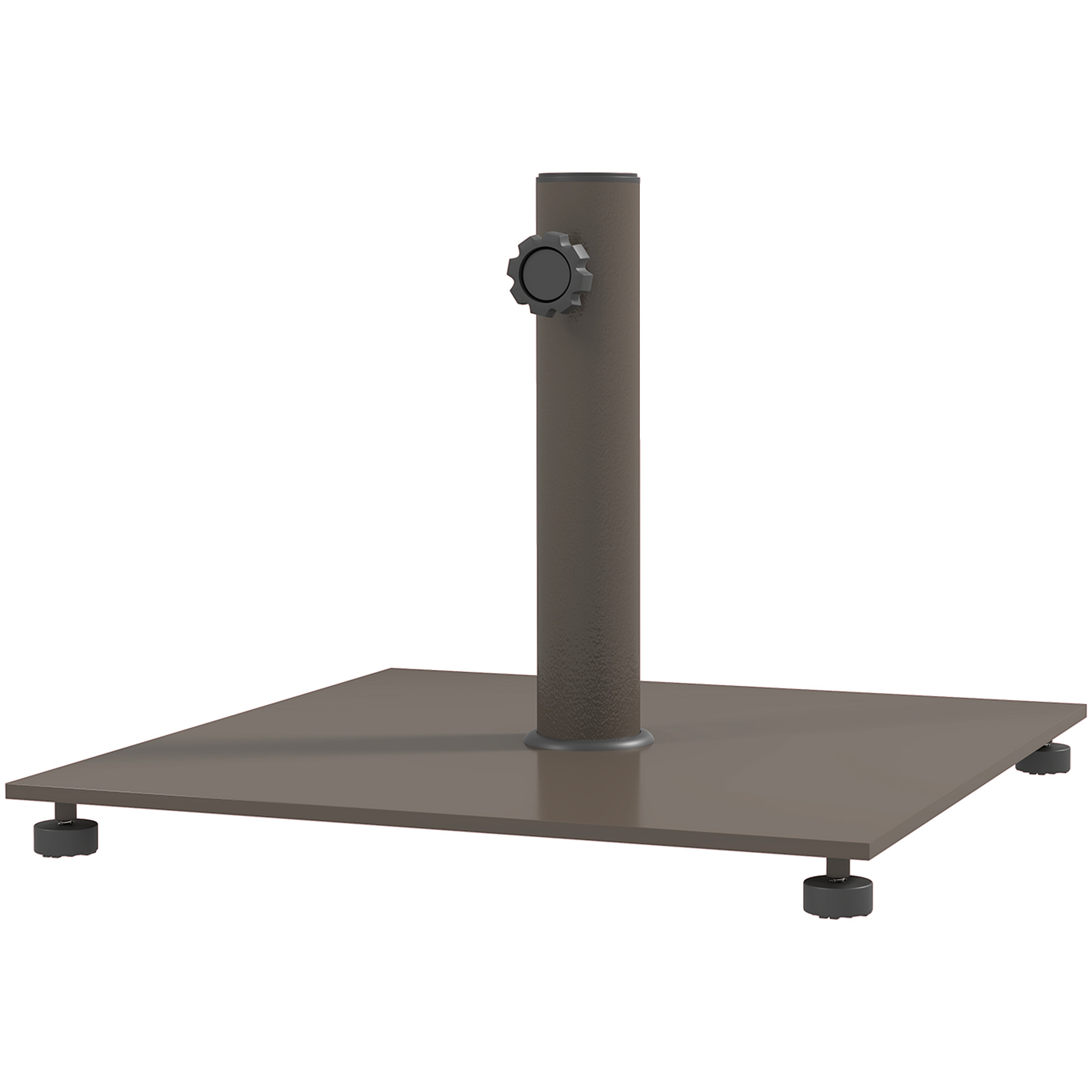Outsunny Square Patio Umbrella Base, 29 lbs Metal Umbrella Stand Base with Adjustable Foot Pads, Heavy Duty Patio Umbrella Holder for 1.5"/1.9" Umbrel