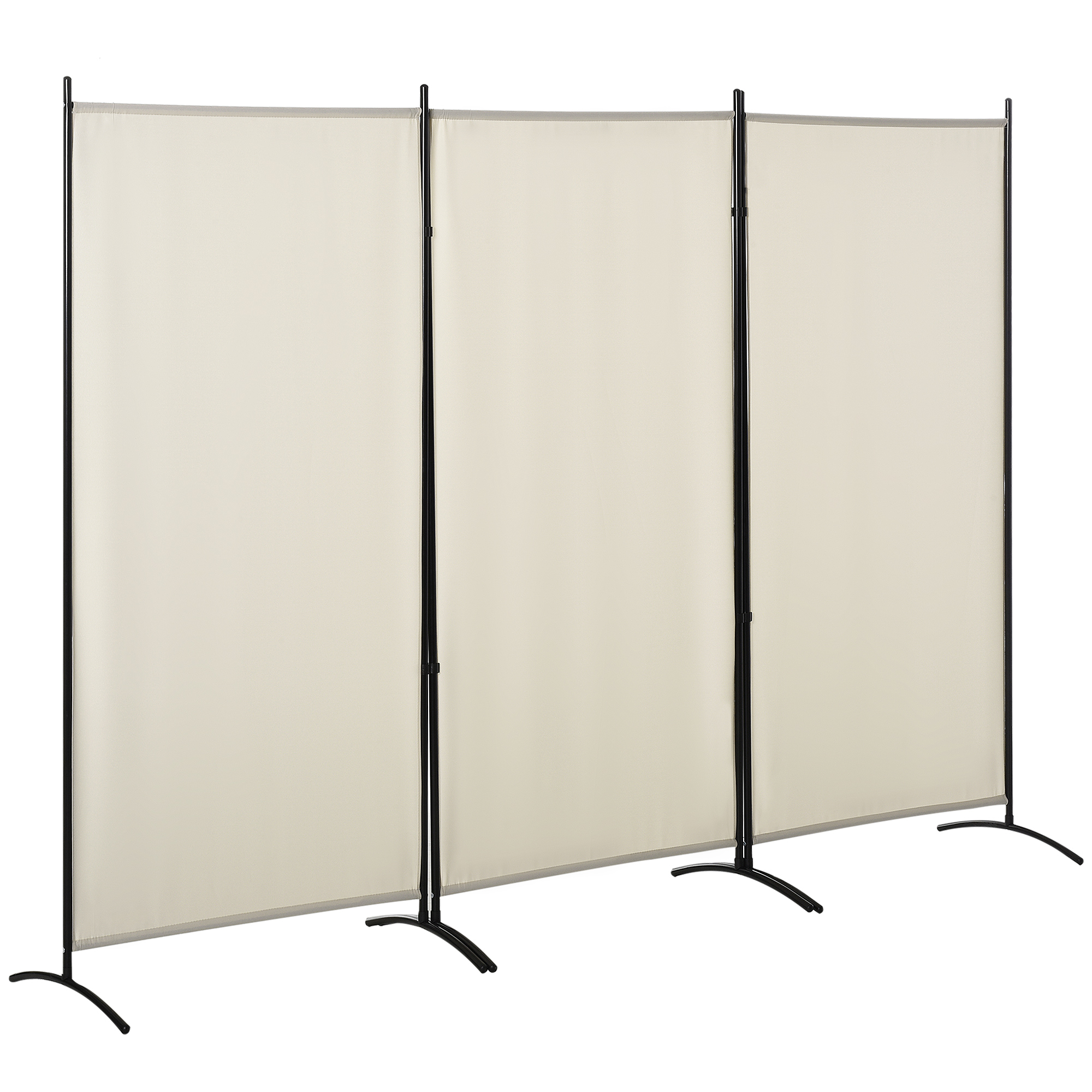 HOMCOM 6' 3 Panel Room Divider, Indoor Privacy Screen for Home, Beige