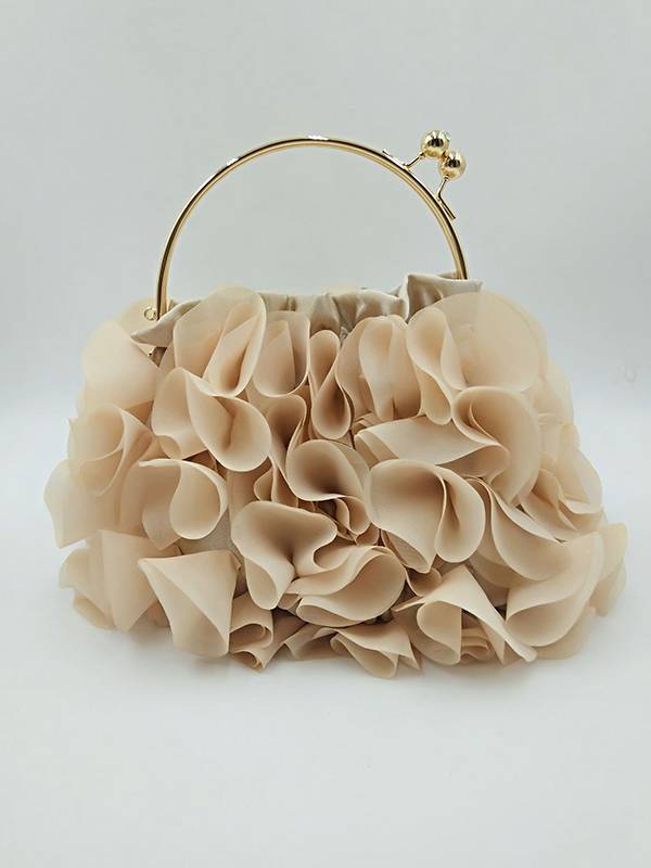 Three-Dimensional Flower Handbags APRICOT-One_size