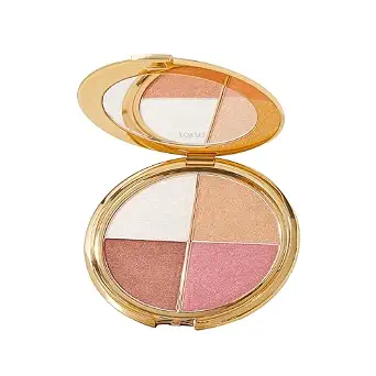 tarte glow wardrobe highlighting eye & cheek palette – Highlighter, Blush, Bronze & Eyeshadow All-in-One Face & Eye Viral Makeup for Everday Radiant Blendable Glow, Vegan & Cruelty Free, full size