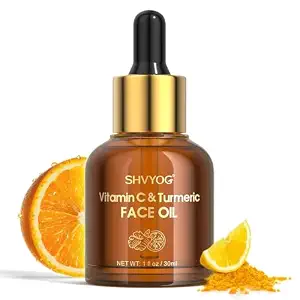 SHVYOG Vitamin C Turmeric Face Oil, Skin Moisturizing, Firming Vitamin C Oil, Turmeric Oil for Dry Skin, Wrinkles, and Uneven Skin Tone 1 Fl Oz