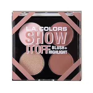 L.A. COLORS Show It Off & Shape It Up Palette, Show it Off Blush & Highlight CFP637