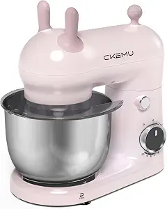 Stand Mixer, Compact & Space-Saving, Stainless Steel Bowl, Unique & Playful Design, Effcient 300W Motor, Dishwasher-Safe Attachments, SM-2549A (Pink)