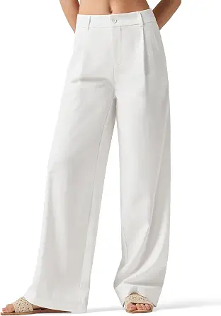 Willit Women's Linen Pants Wide Leg Work Dress Pants Casual Slacks Business Pants with Pockets