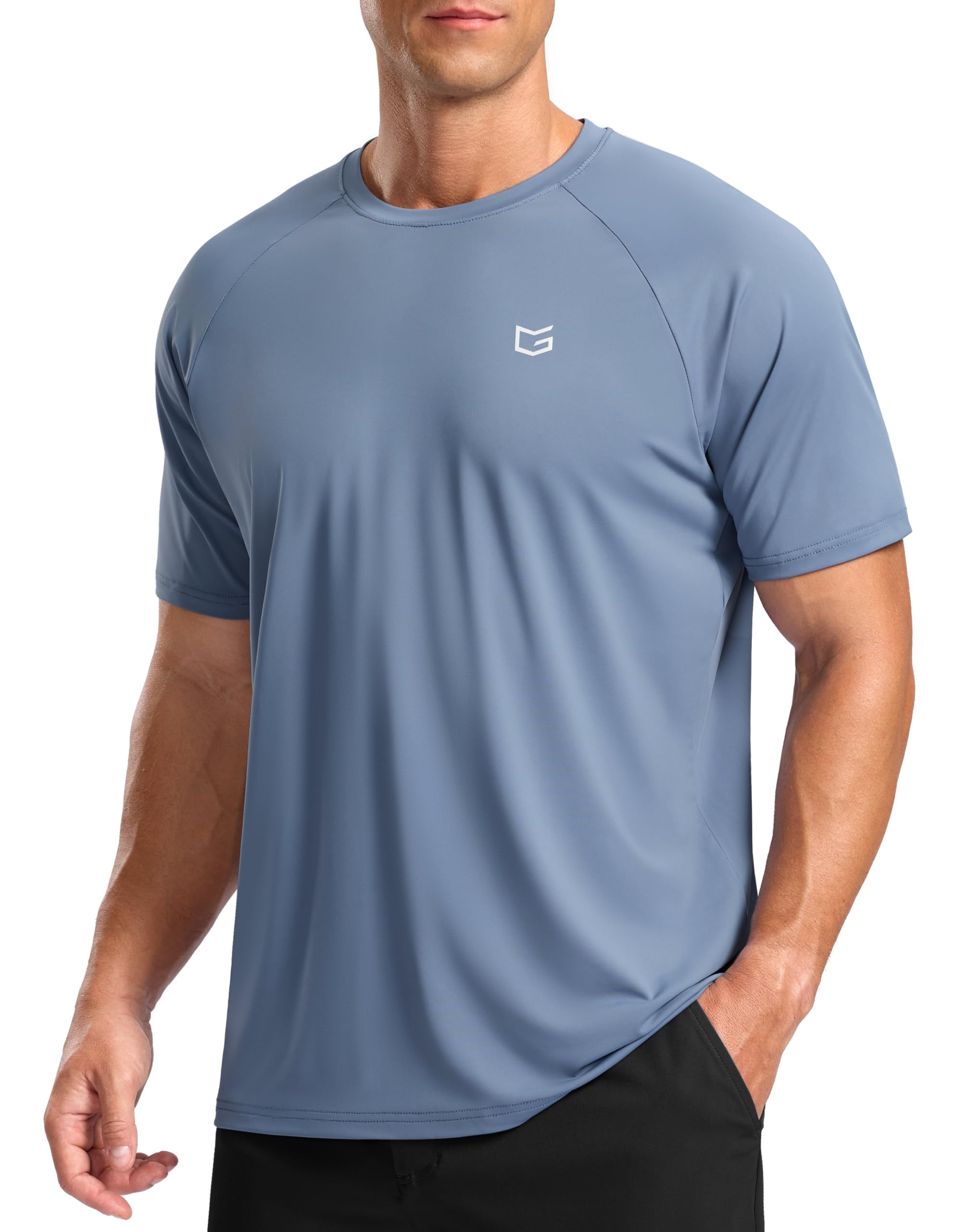 G Gradual Men's Athletic Workout T-Shirts Moisture Wicking Cooling Running Shirts Short Sleeve Performance Tee for Gym Tennis