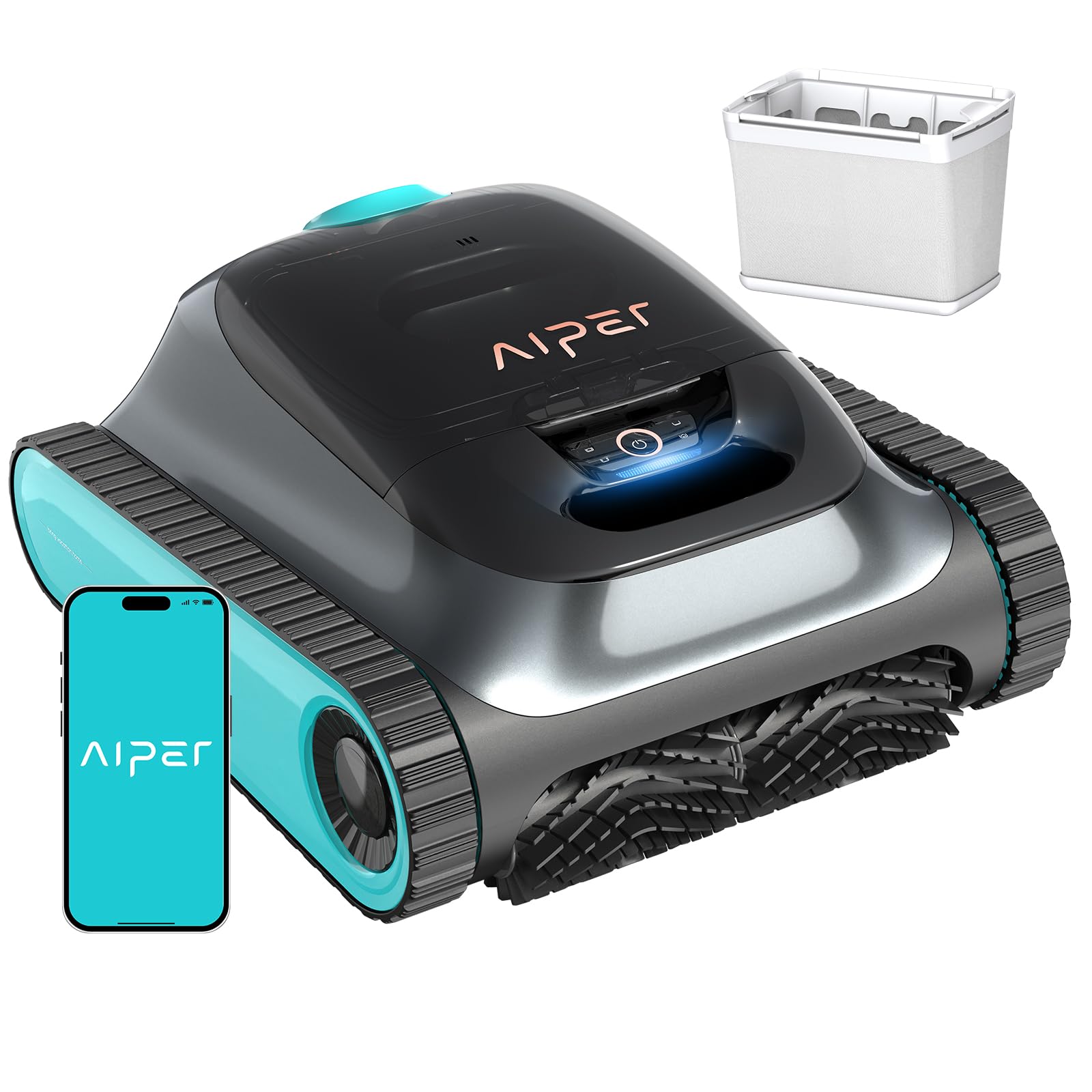 Aiper 2026 Scuba S1 Robotic Pool Cleaner, Weekly Custom Cleaning Plan, 270 Min Runtime, Over-the-Waterline Scrubbing, Smarter Navigation with 11 High-Precision Sensors, App Support-Blue