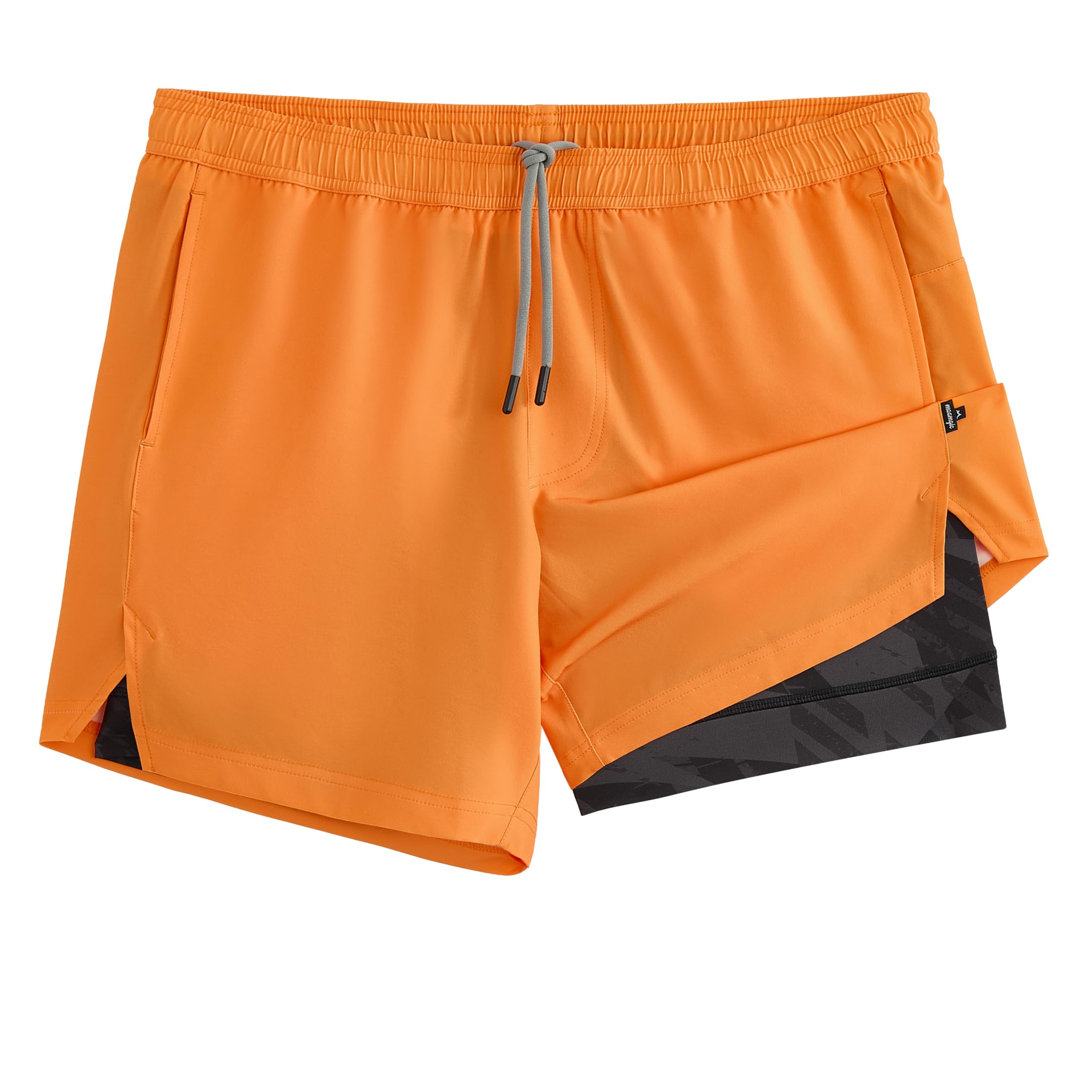 maamgic Mens 5" Gym Running Shorts for Men 2 in 1 Quick Dry Workout Athletic Shorts