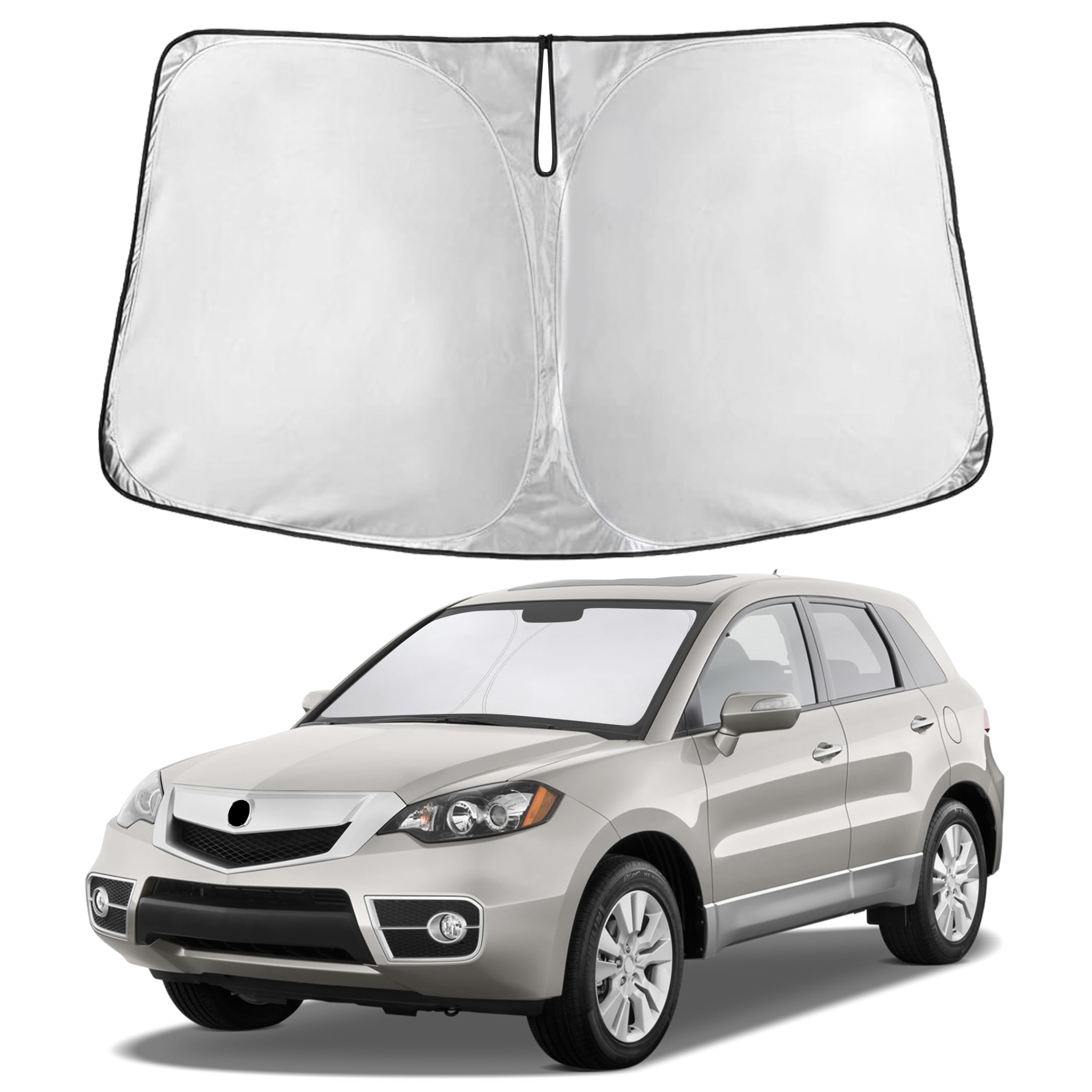 EcoNour Windshield Sunshade Compatible for Acura RDX 2007-2010 2011 2012, Sun Visor for Front Windshield & Window Sun Shade Cover, UV Heat Blocker & Protector, Car Accessories