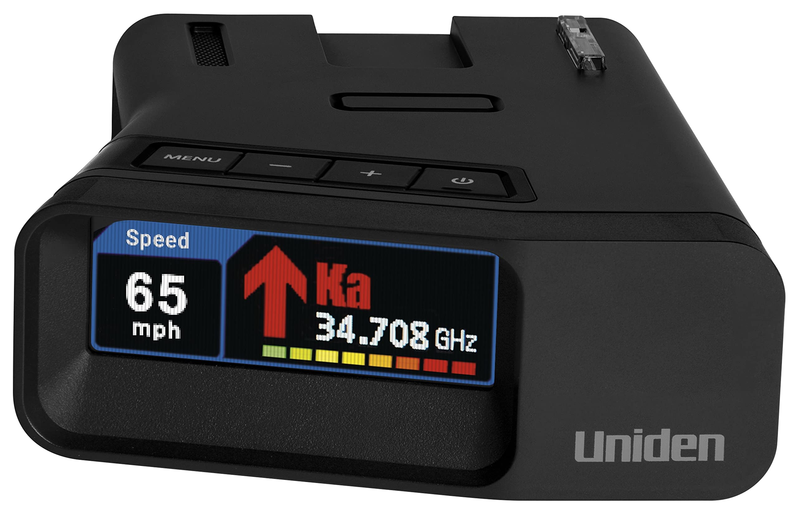 Uniden R7 Extreme Long-Range Laser-Radar Detector, Built-in GPS w/ Real-Time Alerts, Dual-Antennas Front & Rear w/Directional Arrows, Voice Alerts, Red Light Camera and Speed Camera Alerts