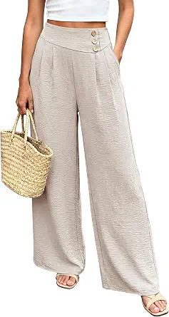 Wide Leg Palazzo Pants for Women Dressy High Waisted Summer Flowy Lounge Pant 2026 Beach Vacation Clothes