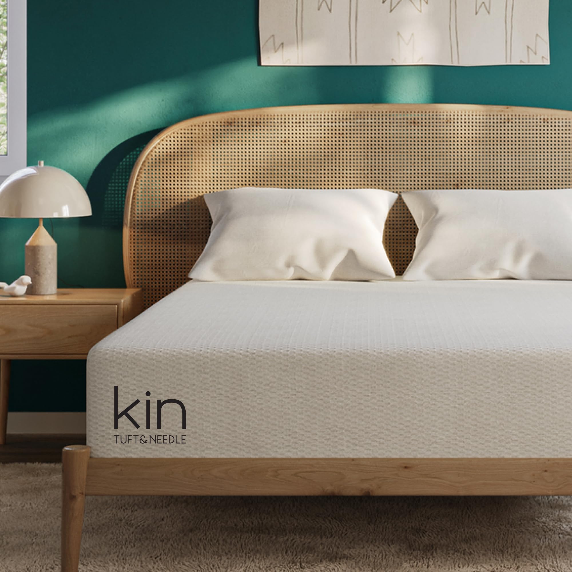 Kin By Tuft & Needle Medium 12" Adaptive Foam Queen Mattress in a Box, Cooling Pressure Relief, Balanced Support, 100 Night Trial, Fiberglass-Free, CertiPUR-US, 10-Year Limited Warranty