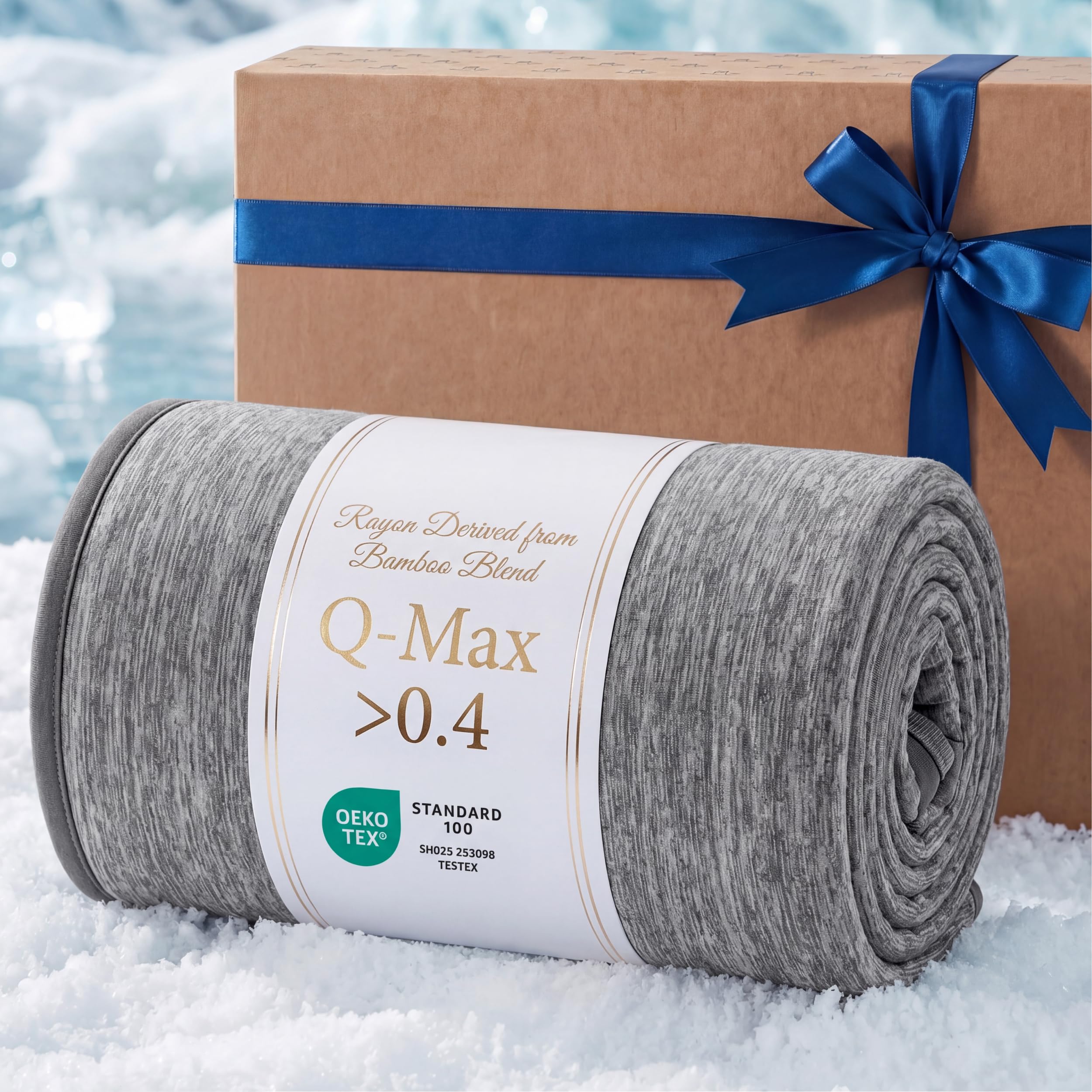 Bedsure Silky Soft Summer Cooling Blanket for Hot Sleepers, Rayon Derived from Bamboo Cold Throw Blanket for Couch, Lightweight Bed Cooling Throw Camping Picnic Travel Outdoor Dorm Essentials, 50x70