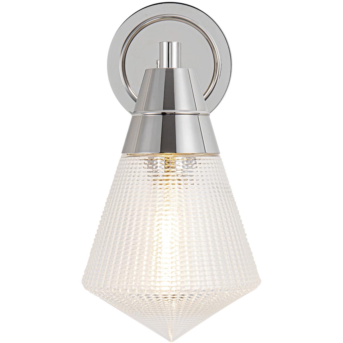 Alora WV348106PNPG Willard 1 Light 6 inch Polished Nickel Wall/Vanity Light Wall Light in Clear Prismatic Glass